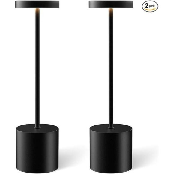 Cordless LED Table Lamps Set Rechargeable Dimmable Light for Patio Bedroom - Picture 7 of 7